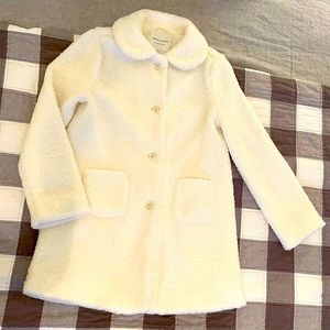 Janie & Jack (10-12) gorgeous faux shearling white coat